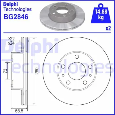 DELPHI 1987475077 Ön Fren Aynasi Boxer I-Ii 94=>jumper I-Ii 94=>ducato I-Ii 94=>(280x24x5dlxhavali) BS4361 4246L2 BSF4399 92073800 DDF767C DI955505 16291 DRF767S AC2178D 15037