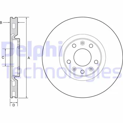 DELPHI 1987475219 Ön Fren Aynasi (Diski) Peugeot Rcz 10>15 (300x26x66x5dl Havali) 4249F8 6162810 60000635 986479A88 24012601761 DF1641 ADC2717V 197674 440312420 LVBD1588