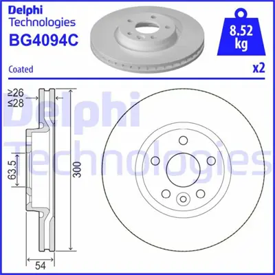 DELPHI 1987476103 On Fren Disk Aynasi Mondeo Iv S Max Galaxy 07>11 Freelander 2 06-14 Evoque 12-18 > Volvo S60 Ii 10 > S80 Ii V70 Iii Xc70 Ii 06 > ( 300cm Cap ) 30769056 RT20484HPGLT9 RT20484HPGL 1421365 1500158 6048505 RT20484GLT9 9A42710 31341382 DDF1567