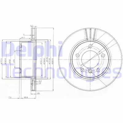 DELPHI 1987476139 Fren Diski On Bmw F20 E87 F22 F23 34116792215 24012202391 BBD5263 DDF1228 39112 BMW316 NBD1810 B2013VR 18153115100 ADB114326