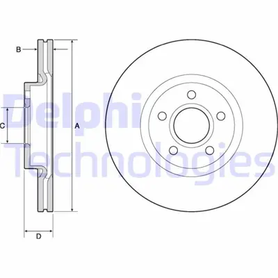 DELPHI 1987476163 Ön Fren Aynasi Volvo V40 (2012=>  16 Jant ( 300x5dl ) ( Boyali Tip ) 31341643 55557 231476C ADC1927V 986479701 31471749 BN0665 31400817 LVBD1683 5815314864