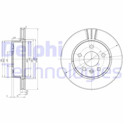 DELPHI 1987477334 Fren Diski On Mercedes Vito W638 97>03 A6384210112 52148PRO V288 982000744 MDC1038 800416 BS4670 98200074401 DDF8601 353612834240
