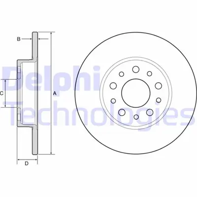 DELPHI 1987477427 Fren Diski Arka Fiat 500 L 12> Egea 15> 1.0 1.3 Mtj 1.4 1.6 Mtj 15> (251x41x5 Delik) 51808471 MDC2401 197732 DF6228 8A91521 8A91520 1421577 202368 24011003781 230231320