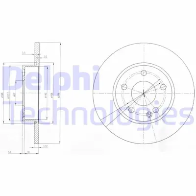 DELPHI 1987477572 Fren Diski On Mercedes A-Class W169 04>12 PCD11302 A1694210012 24011201671 1363103109 DI956512 BD0118 412167 3084901 5815203371 24011201671PCSMS