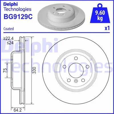 DELPHI 1987477797 Fren Diski On Bmw F10 F11 10> Havali Kaplamali 20104803 34116794429 RT4556HPGLT5 RT4556GLT3 D6154810 RT4556HPGLT6 RT4556GLT6 DF6616S ADC1781V 8001253C