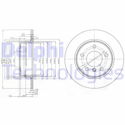 DELPHI 1987481807 Fren Diski Arka Bmw E81 E87 05>11 34216855001 B1G21003141 MBD1931 54329PRO 3155230048 197339 34216764647 BD1085 410314 BN0194