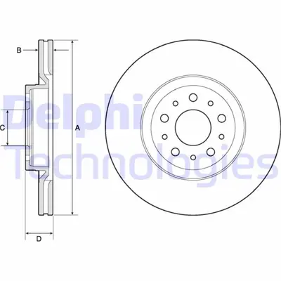 DELPHI 1987481936 Ön Fren Aynasi (Disk) Fiat Egea 16> 1.0 1.3 Mtj 1.4 1.5 1.6 Mtj (5 Bijon Diş:284mm K:24mm ) 51990127 51996238 51996239 52017292