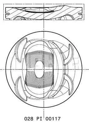 BEHR MAHLE 376131SP (028pi00117002)piston+segman (76.51mm 050)golf 5-6-Jetta 3-4-Passat-1.4tsi-Fsi Blg Bmy Cava Ctha 05> 03C107065AQ
