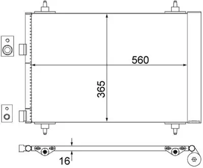 BEHR MAHLE 731570 Klima Radyatörü (Kondenser) Peugeot P307-P307 Break-P307 Sw C4 04>11 C5 01>04 1.6-2.0 Hdi 6455AA 35445 94570 812732 8FC351300671 F453485 BSG70525008 32310 AC315000S V42620009