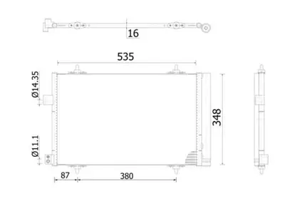 BEHR MAHLE 805632 Klima Radyatörü (Kondansör) P407 04>11 P508 10>18 C5 04>17 1.6-1.8-2.0 Vti-Hdi 6455GY 9683011280 94723 TSP0225665 8FC351319451 CN5274 814363 35946 6455CP KTT110324