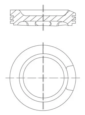 BEHR MAHLE A1221 (X) Motor Piston+segman (Std) Passat 1.8 T 20v-A6 (Aeb-Agu-Apu) (150ps) (81.00) 058107065F