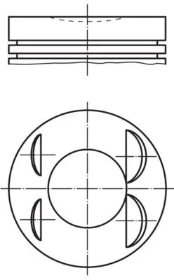 BEHR MAHLE A1306 (X) Motor Piston+segman (Std) P406 Xu10 J4r (86.00) (039pi0006510086) 0628.81