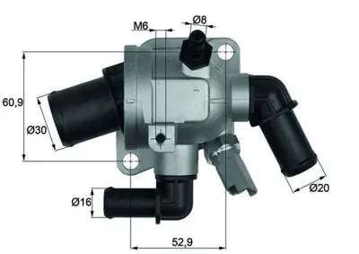 BEHR MAHLE FCS748 Termostat (Komple) (88°c) Doblo-Fiorino-Linea-Punto-Corsa D-Astra H-Combo 1.3 Mtj 1.3 Cdti (Müşürlü) TH6981 1338020 G98288 TH698188 698188 55194271 55224022 698188J TH38588 62788