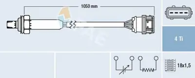 FAE ES20679-12B1 Oksijen Sensör Ön Ota4f-5c2 Volvo S40 1.9t4 2.0t 97-00 V40 1.9t4 2.0t 97-00 (1039mm) 30617337 705270750 13334 1948 LOS363 64548 OTA4F5C2 77360 25024543 5WK90141
