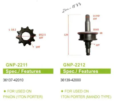 GENON 08014 (Umd-5449) (Gnp-2234) 10 Dis Hyundai H100 + Disli Kafasi ZEN 1577 4D5556 36100 42010 01