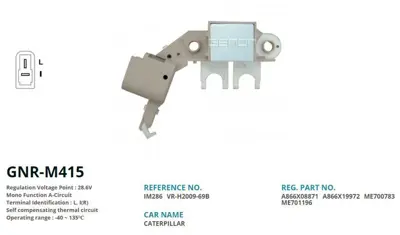 GENON LP3658 24v Mitsubishi-Caterpillar Is Makinasi (L I(R) A4T60089 ME091535 ME700783 ME077574 A4T66486 A4T58699 ME150963 A4T58989 ME090591 A4T75586A