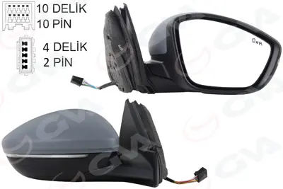 GVA 0986494906 Diş Dikiz Aynasi Sağ Corsa (19-)  Elektirkli+katlanabilir+isitmali+sinyalli+sensorlü+astarli+konveks 982620311T 981700031T 982620551T 1655237980 98271325XT 98271326XT 34686PN8 6148313 98260175XT 983758811T