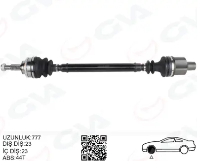 GVA 102213 Komple Aks Sag On Renault Megane I (Ba0/1) 1.6i 16v A-T Absli (96-03) 7700106265 22320 DS4284 RE3332 DS39245 VKJC1269 7711135237 8200087856 8200087857 854025626