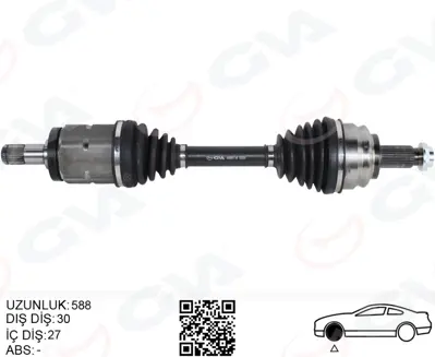 GVA 197786 Komple Aks Ön Sol Bmw X5 E53 00> (588mm) 31607505005 5376 221056 325ST86 34701 31607565313 31607505003 BW3090 VKJC1209 170924