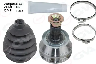 GVA 36803 Aks Kafasi Diş Polo-Cordoba-Fabia 1.2 Tdi-1.4 Tdi (Amf-Bnv-Bnm-Cfwa) 6C0498099A 151921 75432S 21587 36037 6C0498099B 771035130 6C0498099BX 3543 6Q0498099E