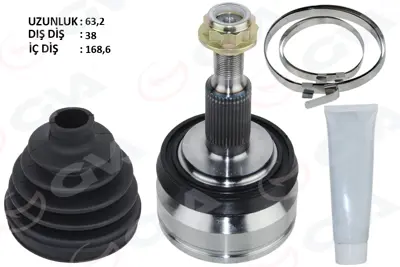GVA 38774 Aks Kafasi Diş T5.5-T6 2.0 Tdi (10-) Caaa-Caab-Caac-Cxhb-Cxgb 2.0 Tdi 7E0498099B DN4209K 7E0407271F 7E0407454X 7E0407761J 7E0407271BX 7E0407454TX 7E0407271AA 36104 7E0407451LX