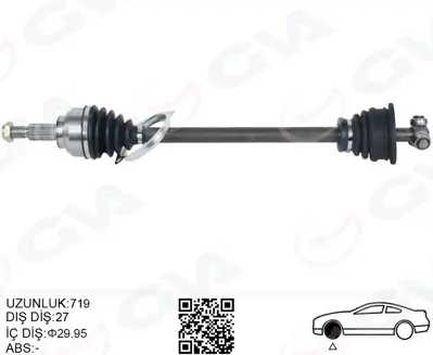 GVA 401137 Komple Aks Sol On Renault Laguna Ii (Bg0/1) 1.6i 16v M-T Jh3 (01-07) 7711135307 T49191 3206450 5849 24242 171031 121138 7711134779 RE3361 655863