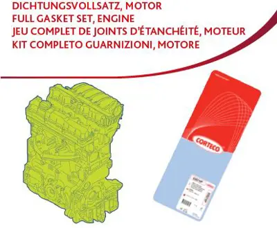 CORTECO 0986424697 Motor Takim Contasi Ful  Skc Haric Mondeo Iv 07>14 Galaxy 07>14  2.0 Tdci  C4-C5-Jumpy Ii  (430244p) Volvo C30 -S40 Ii -V50 04>12 2.0d 3M5Q6008BA 0197.AP 0197.AE