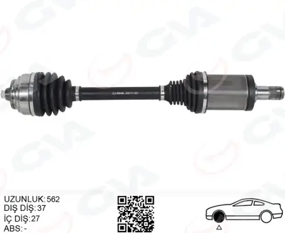 GVA 585660 Komple Aks Ön Sol Bmw F10 F12 F13 F06 Xdrive (562mm) 31607593043 18341280 7593043 31607618681 7618681 25751 AY759304304 305945 3346750 34671