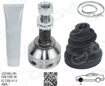 GVA 811811 Aks Kafasi Diş Sağ - Sol Qashqai J10 Kasa 1.5 Dci - 1.6 (Benz.)(07-13) C9211 JA00A