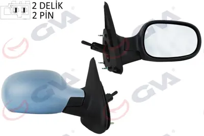 GVA C1514R Diş Dikiz Aynasi Sağ Megane 99> Mekanik+sensörlü+astarli+konveks  2 Fiş Vm-129psr 7701471859 4611 3280047 6021381 34655399 4325804 6138219 60371026 7701471857 10676822