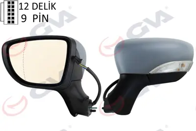 GVA D5491 Diş Dikiz Aynasi Sol Clio 17> Elektrikli+katlanir+isitmali+sinyalli+astarli+asferik  Vm-6126ebpal 963024349R 963669996R RN3297324 963734621R 4373817 RN3297324P 6143178 56453 5402092002129P 963732631R