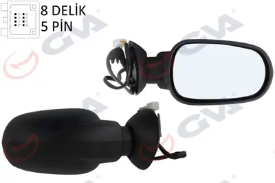 GVA D7004 Diş Dikiz Aynasi Sağ Logan 04> Elektrikli+isitmali+konveks  5 Fiş Vm-6800ehr 6001547523 9111590 1514808 3280111 10816812 DA3207303 E2288 27250122 RD02284 RN3407303
