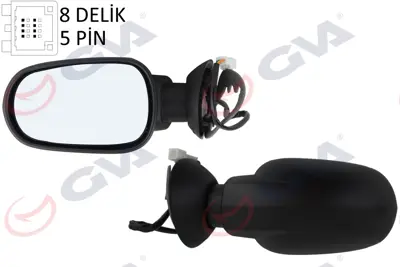GVA D7005 Diş Dikiz Aynasi Sol Logan 04> Elektrikli+isitmali+konveks  5 Fiş Vm-6800ehl 6004547522 7H1857522B 7E1857522H 3791843 6001547522 6111590 914830 10816811 801M05 13011045