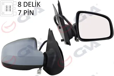 GVA D7020 Diş Dikiz Aynasi Sağ Logan Sandero-Mcv 12> Elektrikli+isitmali+astarli+sensörlü+konveks  7 Fiş Vm-6804ehpsr 963011787R 963014492R E3028 3280185 963741273R 1507808 DA3247303 RD01406 3280183 6126721