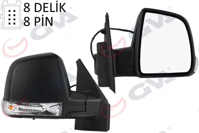 GVA G1118 Diş Dikiz Aynasi Sağ Doblo 11> Elektrikli+sinyalli+siyah Kapakli+tek Cam+konveks  8 Fiş Vm-668ehr 735528041 735512764 735528047 1426766 1426584 95523803 9236929 95519649 1152M07 FT9107315