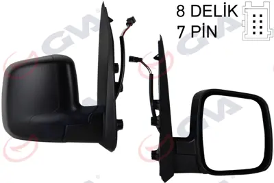 GVA G1175 Diş Dikiz Aynasi Sağ Fiorino-Bipper-Nemo 07> Elektrikli+isitmali+sensörlü+konveks  7 Fiş Vm-6115ehsr 735460567 3452924 10773832 9236351 30653821 1748818 MFT304R 3090137 8153VH 8151QX
