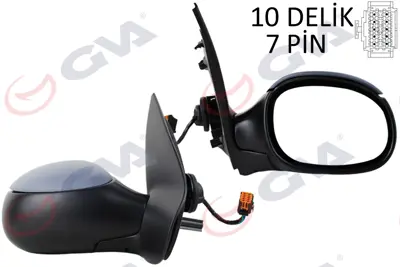 GVA G7330 Diş Dikiz Aynasi Sağ 206 04> Elektrikli+isitmali+sensörlü+astarli+asferkli  7 Fiş Vm-208ehpsr 8148XZ 55071028 3260079 6139283 6126283 54323535 6136283 52328 4028808 8149KC