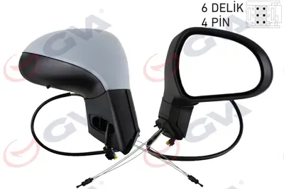 GVA G7339 Diş Dikiz Aynasi Sağ 207 06> Mekanik+sinyalli+sensörlü+astarli+konveks  4 Fiş Vm-6207psr 8149ZF PG3207123 8151JF 55081022 815292 10619802 3260085 4029804 6325G6 5402041115283P