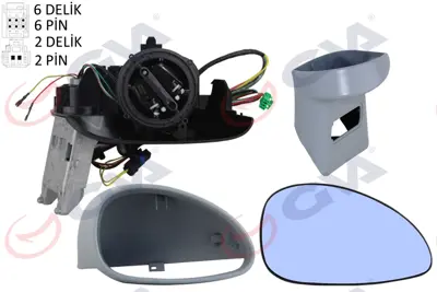 GVA G8095 Diş Dikiz Aynasi Sağ C4 04> Elektrikli+isitmali+sensörlü+astarli+mavi Cam+ Konveks  Vm-503ehpr 27228061 8149YN 161418140 509M02 6139855 970808 RETRD02159 3050118 10633801 BSG70900002