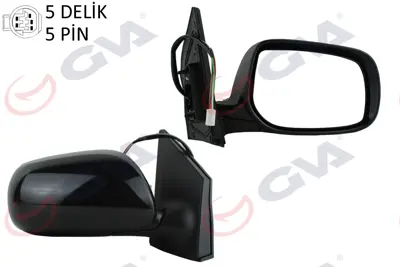 GVA G8195 Diş Dikiz Aynasi Sağ Corolla 08> Elektrikli+isitmali+astarli+konveks  5 Fiş Vm-6263nehpr 879002B01