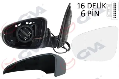 GVA G8801 Diş Dikiz Aynasi Sol Golf 09> Elektrikli+isitmali+astarli+sinyalli+asferik  6 Fiş Vm-6197ehpal 5K0857507AD 6R0857537A9B9 95433721 3370172 5K0857507N 5402012002631P 5863807 5K0857507AD9B9 5K0857507S 5K0857521