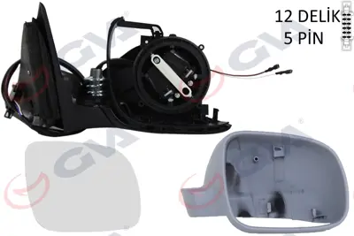 GVA G8804 Diş Dikiz Aynasi Sağ Passat 97> Elektrikli+isitmali+astarli+asferik  5 Fiş Vm-189nr 3B1857508F01C 54418 54325519 3B1857508F 5837808 1010156 3370039 6136116 VG0527343 4021812