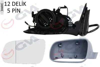 GVA G8805 Diş Dikiz Aynasi Sol Passat 97> Elektrikli+isitmali+astarli+asferik  5 Fiş Vm-189nal 3B1857507C01C 3B0857537B 3B1857507K01C 95483761 3B1857521 6N1857521J 2208225 3B0857537BGRU 351991115070 TYC3370040