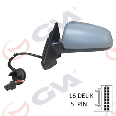 GVA R1622 Diş Dikiz Aynasi Sol A3 03> Elektrikli+isitmali+5 Kapili+astarli+asferikli  5 Fiş Vm-010ehal 8P1858531D01C 8P1858531C01C 8P1858531K01C 10101821 8E0857507BGRU 8E0857535E AD3207334 13167013 8E0857507B 1031225