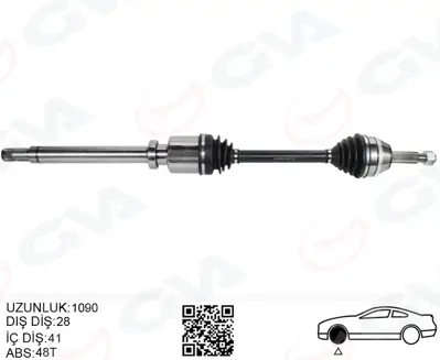 GVA R18455 Ön Aks Komple Sağ Ford Transit V347 2.2tdci 115ps -140ps 07>11 1512911 8C113B436AB CC113B436BA 8C113B436AC 1494214 1469165 305583 CC113B436BB 1727121 3253848