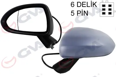 GVA R3719 Diş Dikiz Aynasi Sol Corsa D 06> Elektrikli+isitmali+astarli+asferik  5 Fiş Vm-964ehpal 13187615 13296265 13203386 3750807 10341811 1428943 6428253 6139424 13187631 13187623 1426551