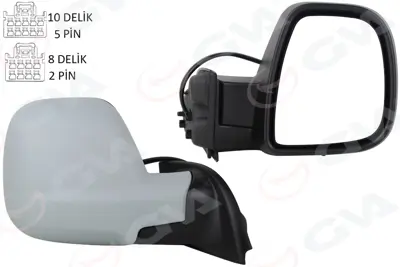 GVA SS20218 Diş Dikiz Aynasi Sağ Berlingo-Rifter 19>combo-Proace City 19> Elektrikli+astarli+rezistansli Sensörlü 98087411XT 98169897XT 991806 1616869580 991808 9226836 95526957 9240836 34622MJ5 34620MJ9