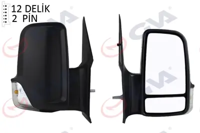GVA V1143 Diş Dikiz Aynasi Sağ Crafter 06>sprinter 06> Mekanik+sinyalli+çift Cam+konveks  2 Fiş Vm-6049r A9068104916 35471022 9068104916 3077802 53986 2E1857516B 28112033 2E1857502E ME9197003 VW9527003