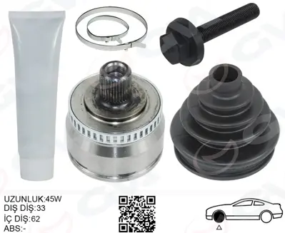 GVA Y5277 Diş Aks Kafasi Vw Passat (97-05)audi A4 (95-01) 3B0498099A 3B0498099AV 1050020016 VKJA5257 3B0498099DX 8D0407305G 8D0498099B 301955 8D0498099 151239