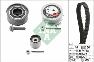 INA 115205 Triger Seti Passat-Jetta-Golf5-Octavia-Toledo-A3-A6 2.0 Tdi 04-06 (Bkp-Bkd-Bre-Blb-Bmr) 03G198119 03G198119B 03G198119D